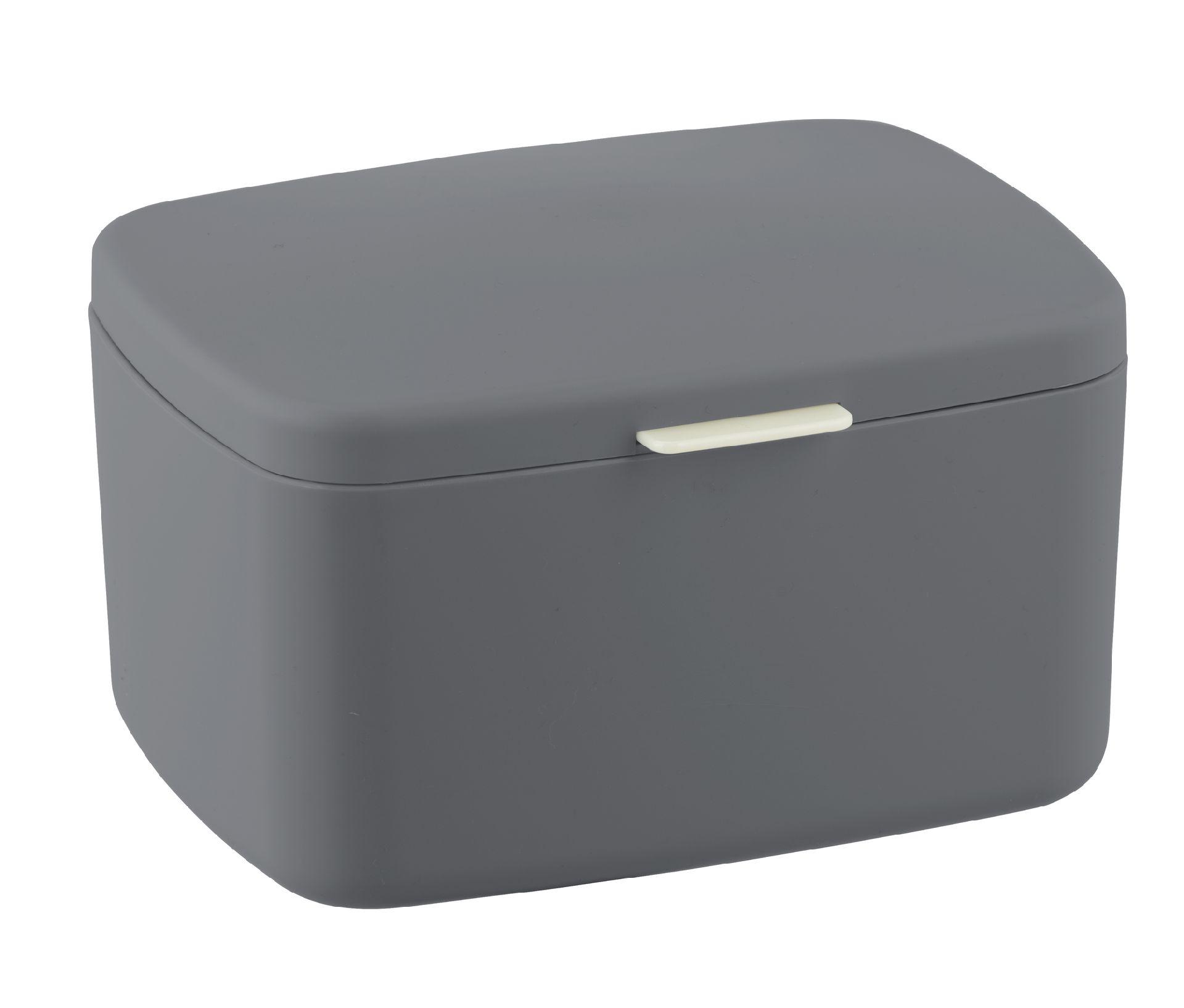 Cutie depozitare Barcelona - antracit, Modern, plastic (19,5/11/16cm) - Wenko