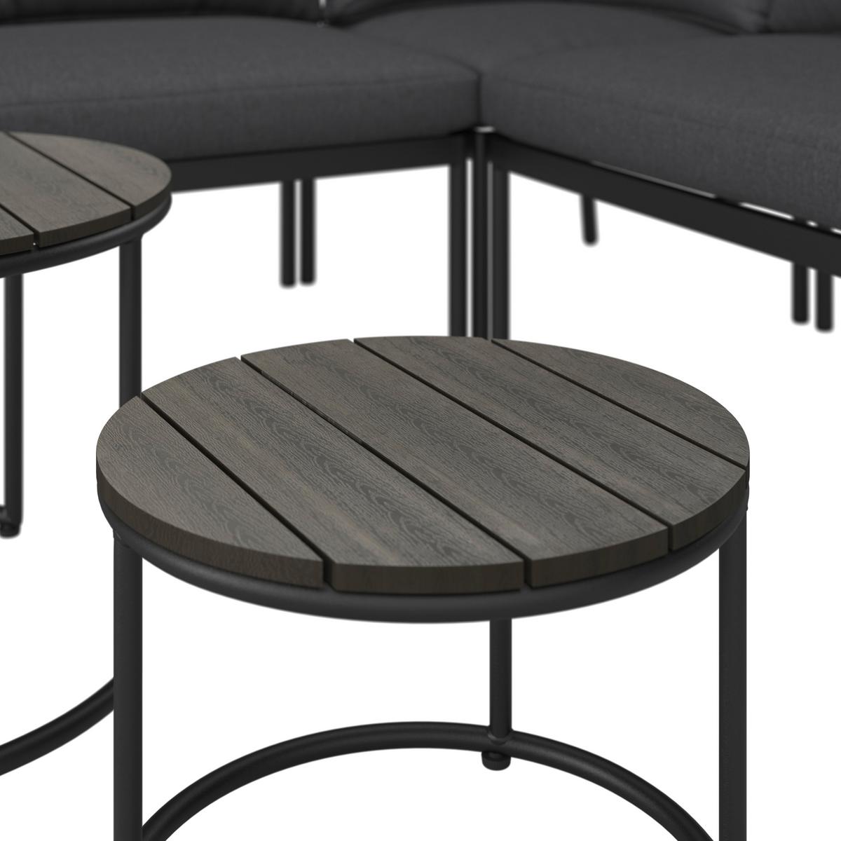 Loungegarnitur Cemi Anthrazit, 5-teilig - Anthrazit, MODERN, Kunststoff/Textil (210/72/210cm) - Mömax