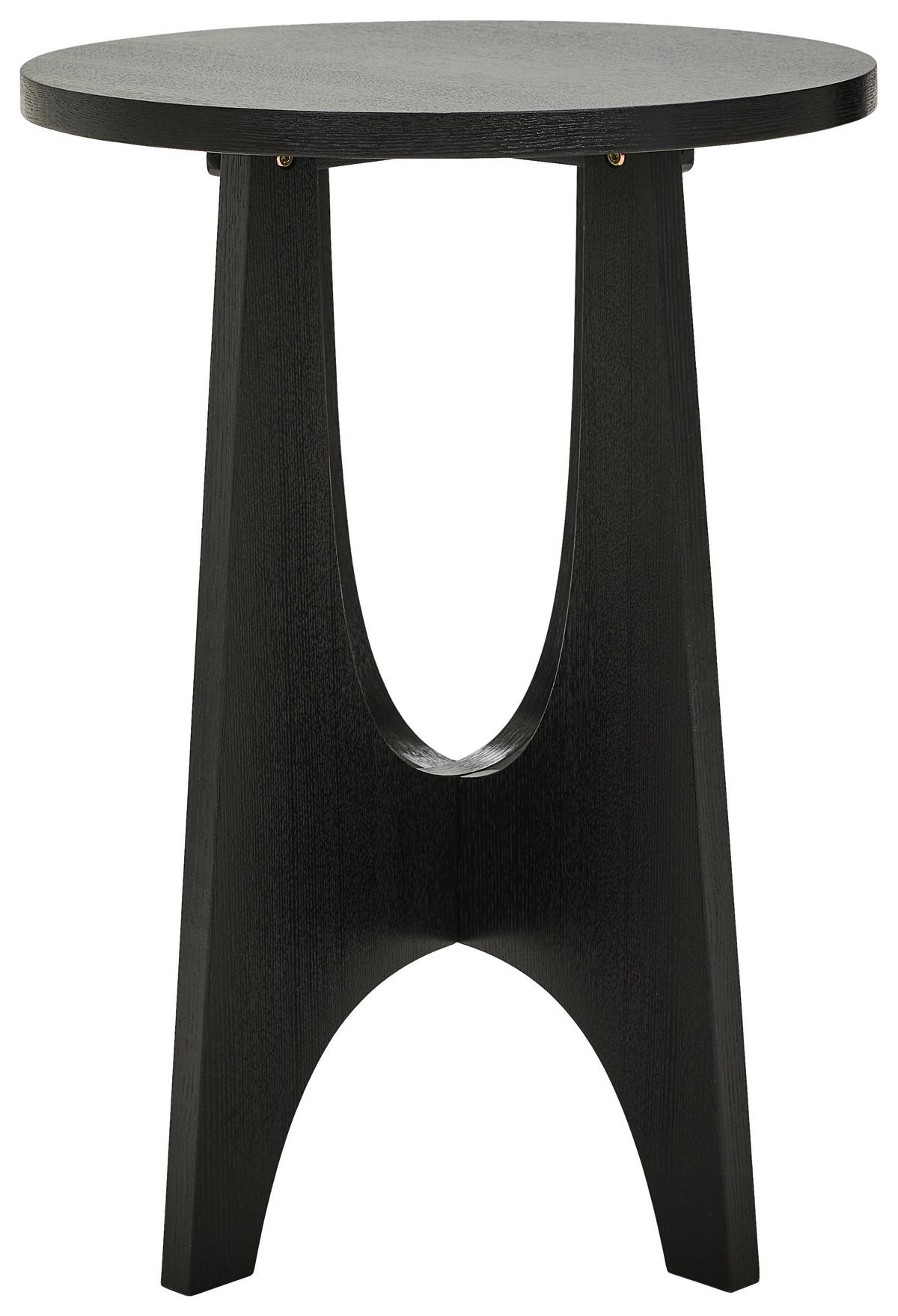 STOLIK BOCZNY LEON - czarny, Trend, materiał drewnopochodny (40/40/55cm) - Xora