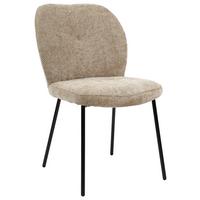 Stuhl Mara Schwarz/Cappuccino - Schlammfarben/Schwarz, Lifestyle, Holz/Textil (52/87/64cm) - Mömax