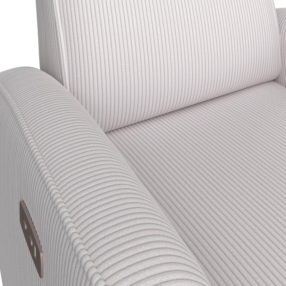 Fotoliu pentru televizor LEON - bej, Basics, plastic/lemn (80/102/96cm) - Ondega