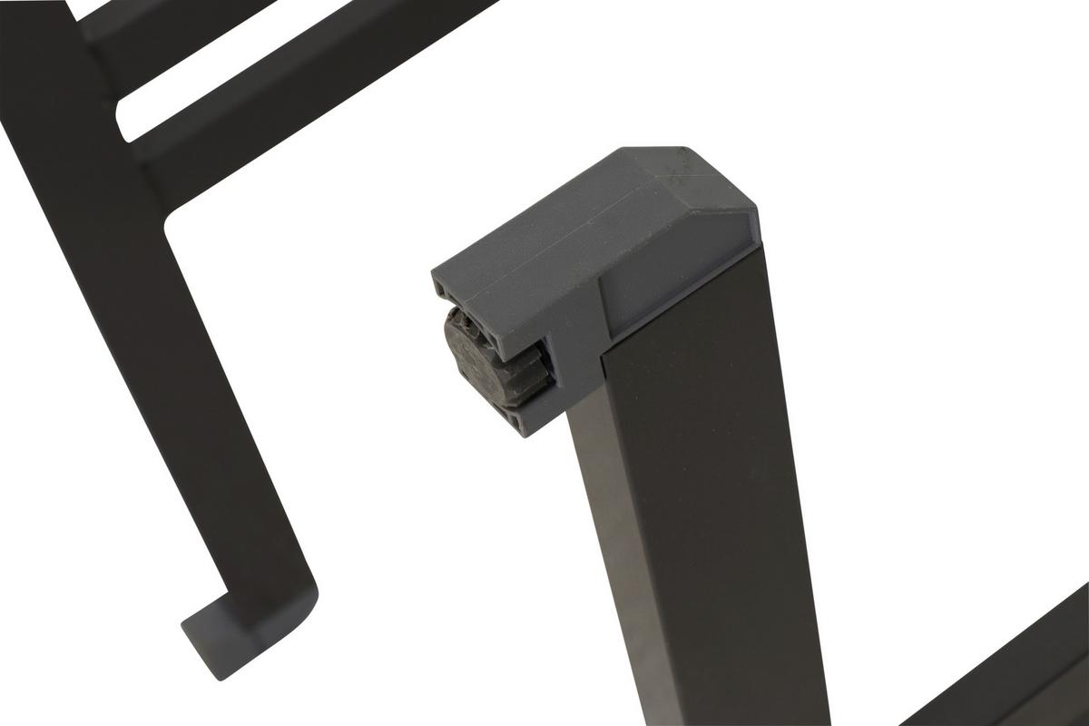 Gartentisch Anthrazit klappbar ca. 80x80x71cm - Anthrazit, MODERN, Holzwerkstoff/Metall (80/80/71cm) - Gardenson