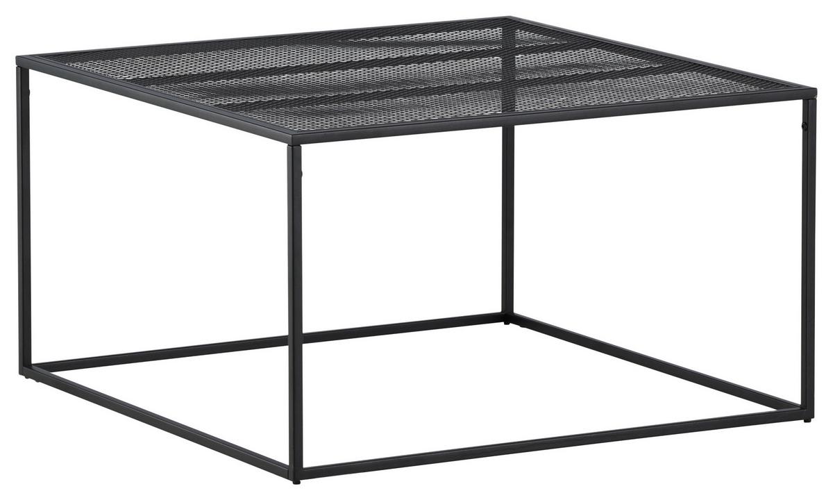 COUCHTISCH NETZ - Schwarz, Design, Metall (80/80/45cm) - Livetastic