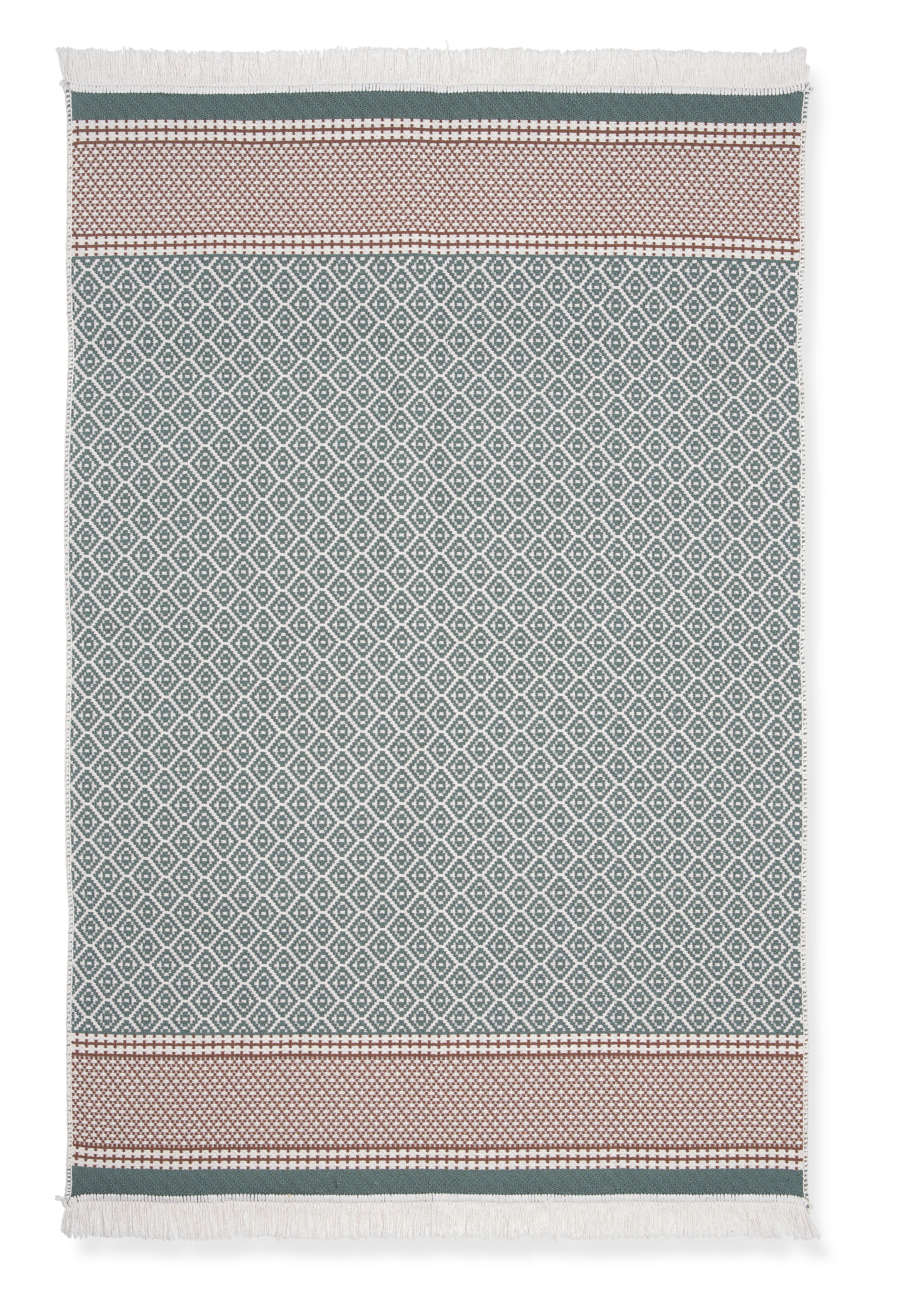 Handwebteppich Azteca in Grün ca. 120x170cm - Grün, MODERN, Textil (120/170cm) - Mömax