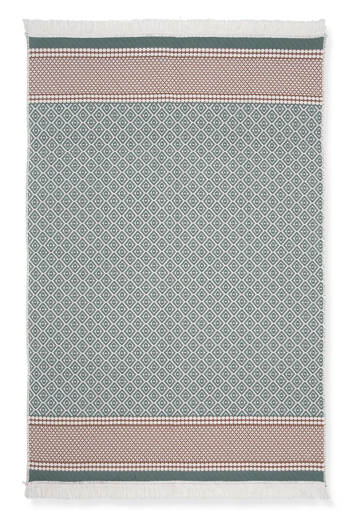 Handwebteppich Azteca in Grün ca. 120x170cm - Grün, MODERN, Textil (120/170cm) - Mömax