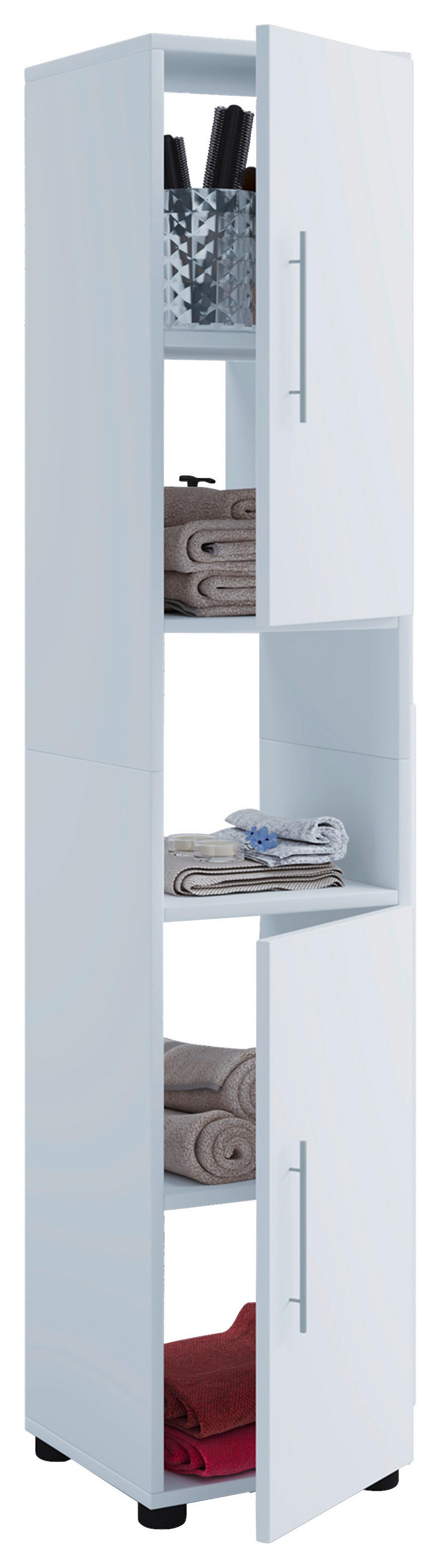 Badezimmer Flandu 4-tlg. ca. 120 cm Weiß - Weiß, KONVENTIONELL, Holzwerkstoff (120cm) - MID.YOU