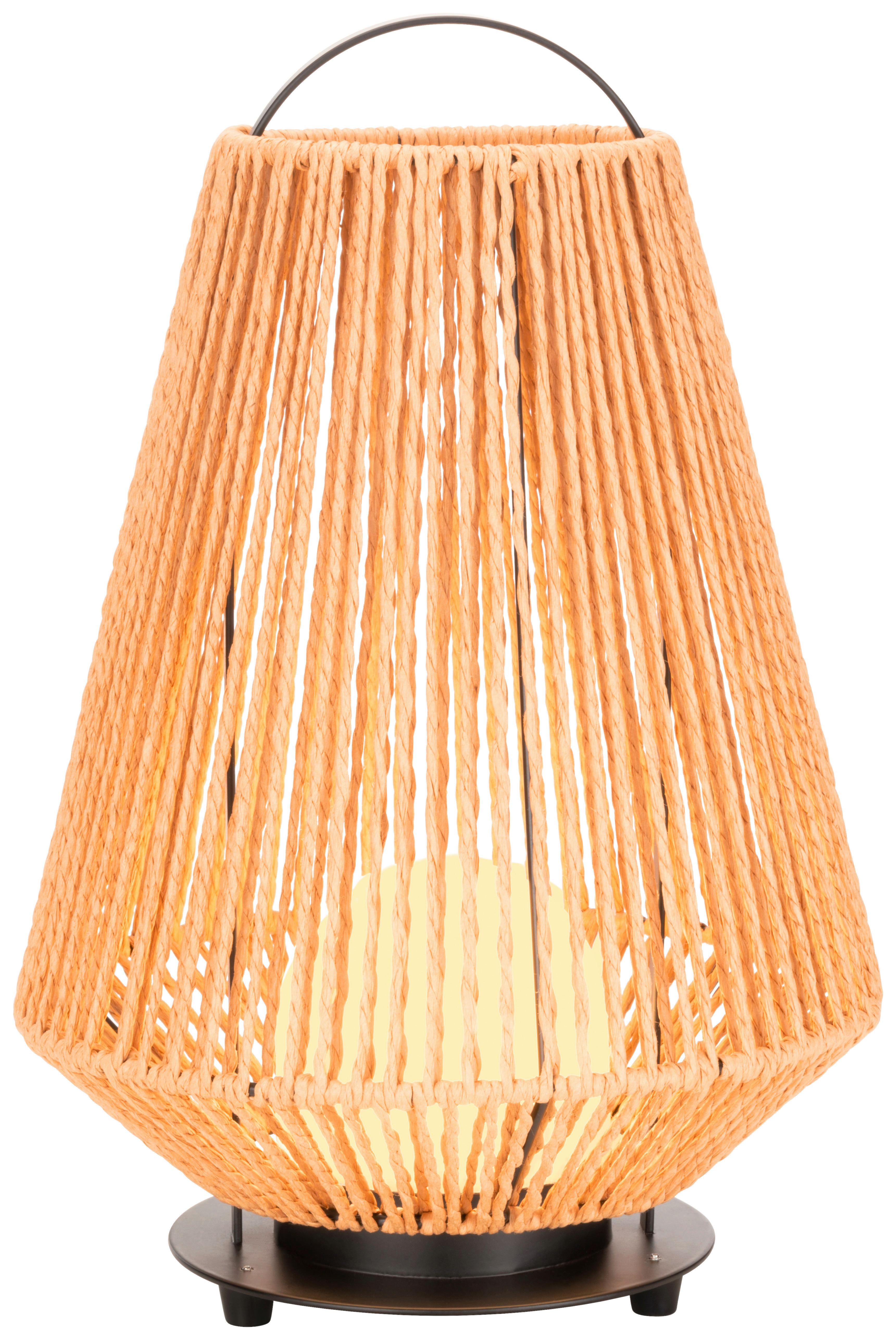 LED-Außenleuchte Newi in Braun/Schwarz max. 1 W - Braun, MODERN, Naturmaterialien/Metall (20/35cm) - Modern Living