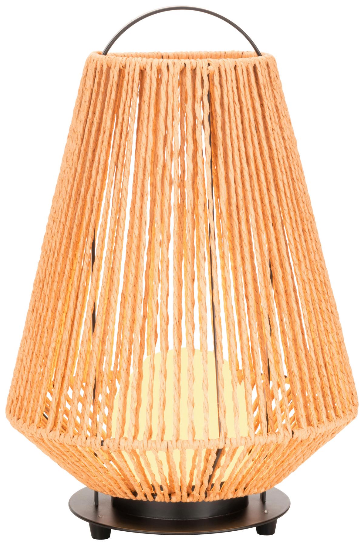 Zunanja Led-svetilka Newi - rjava, Moderno, kovina/naravni materiali (20/35cm) - Modern Living