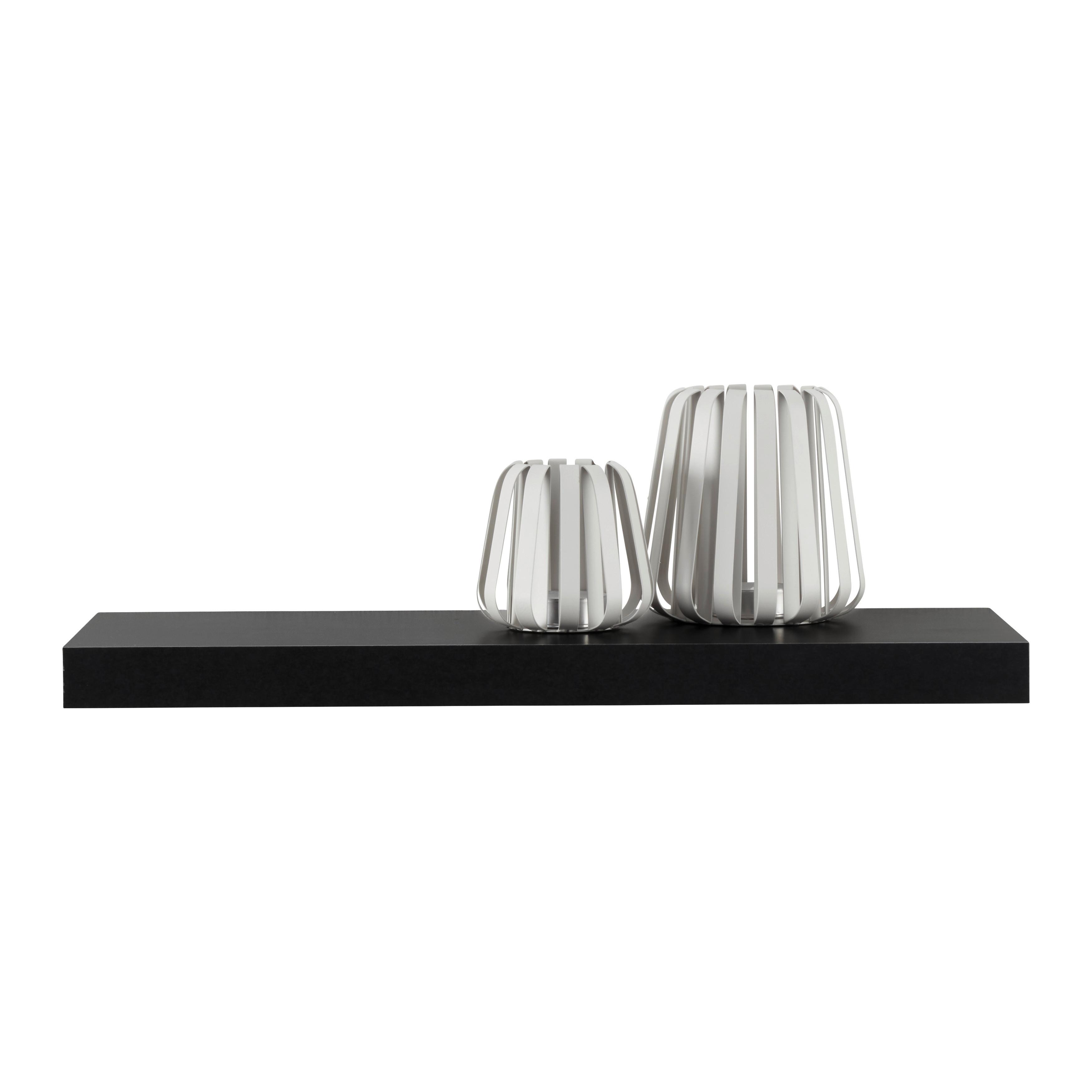 Stenska Polica Mister Office, Črna, 60 Cm - črna, Moderno, leseni material (60/4/24cm) - Mömax