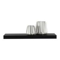 Falipolc Fekete Mister Office - fekete, Modern, faalapú anyag (60/4/24cm) - Mömax