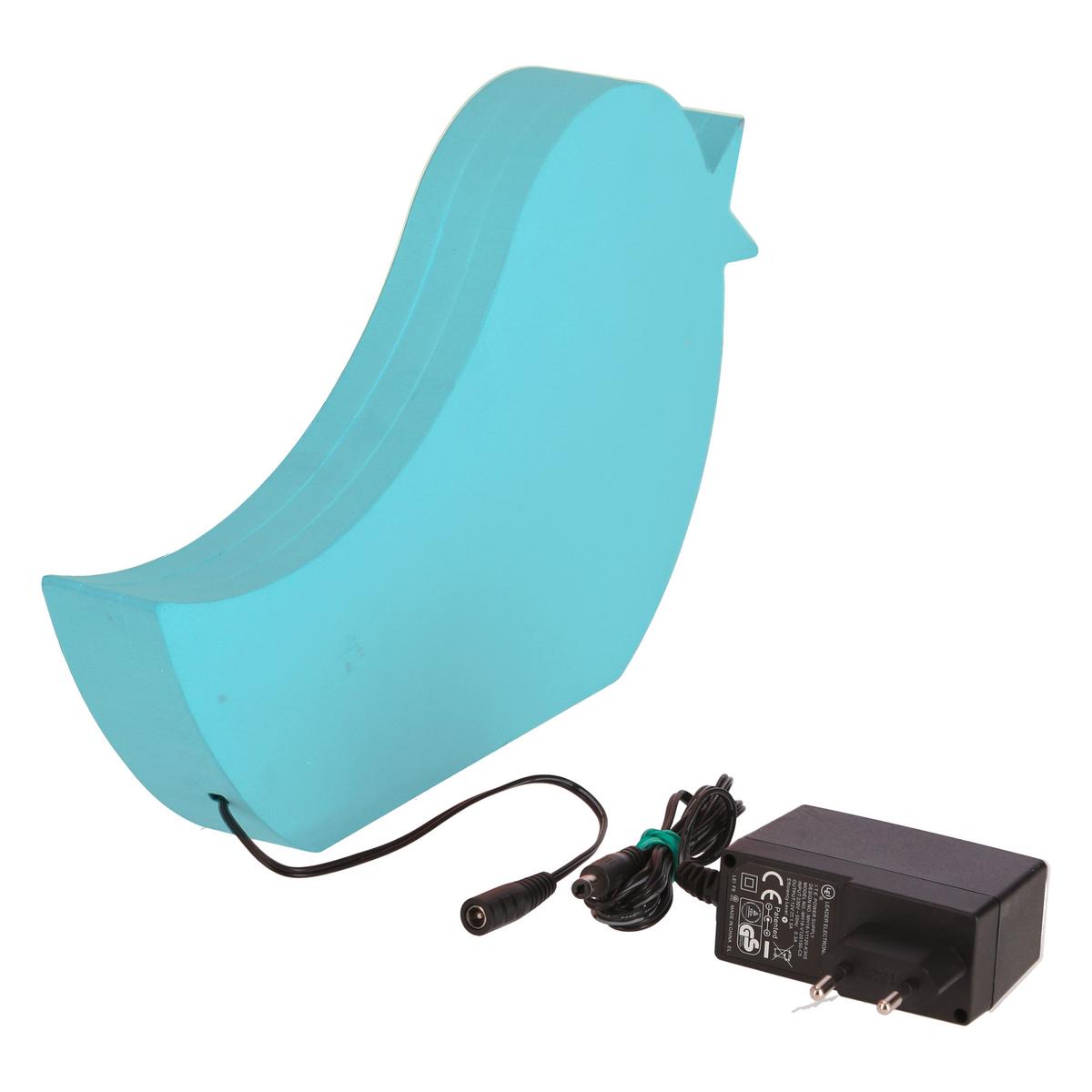 Dječja Stolna Svjetiljka Bird - svijetlo plava, Basics, drvni materijal/plastika (33.5/3.5/19.5cm)