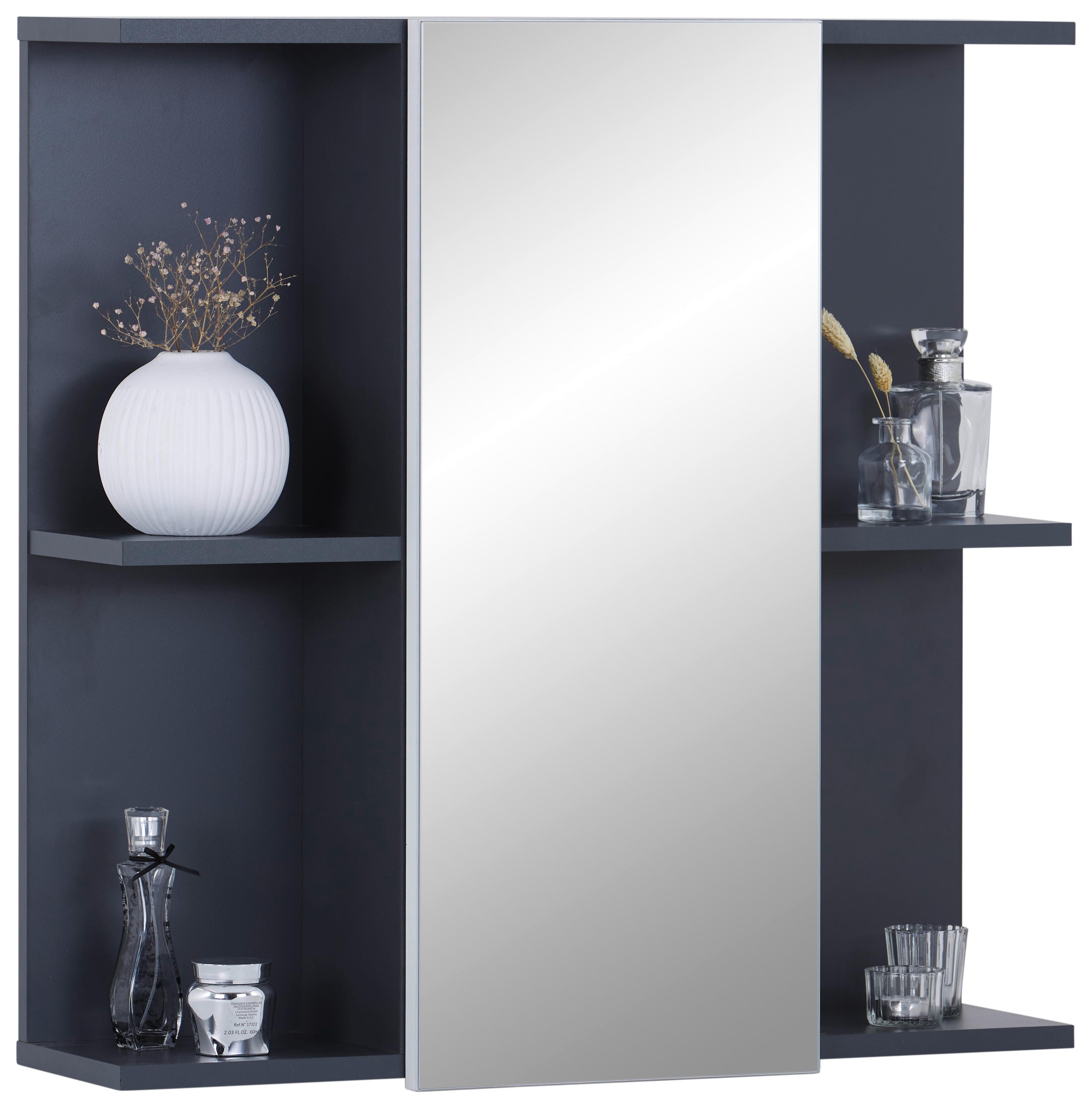 Omara Z Ogledalom Pearl New - bela/antracit, Konvencionalno, steklo/leseni material (70/71/23cm)