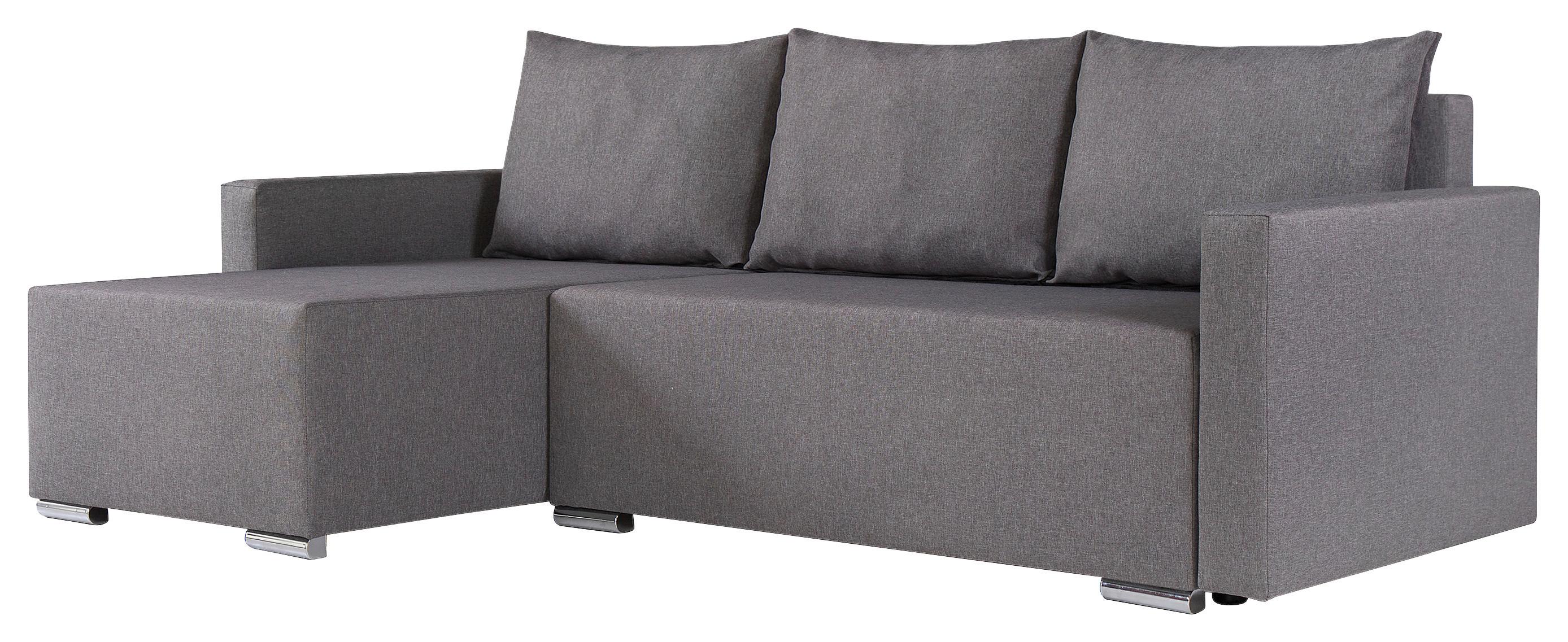 Sedežna Garnitura Lena S, Siva, Z Ležiščem In Predalom - srebrne barve/temno siva, Moderno (212/129cm) - Top ponudba