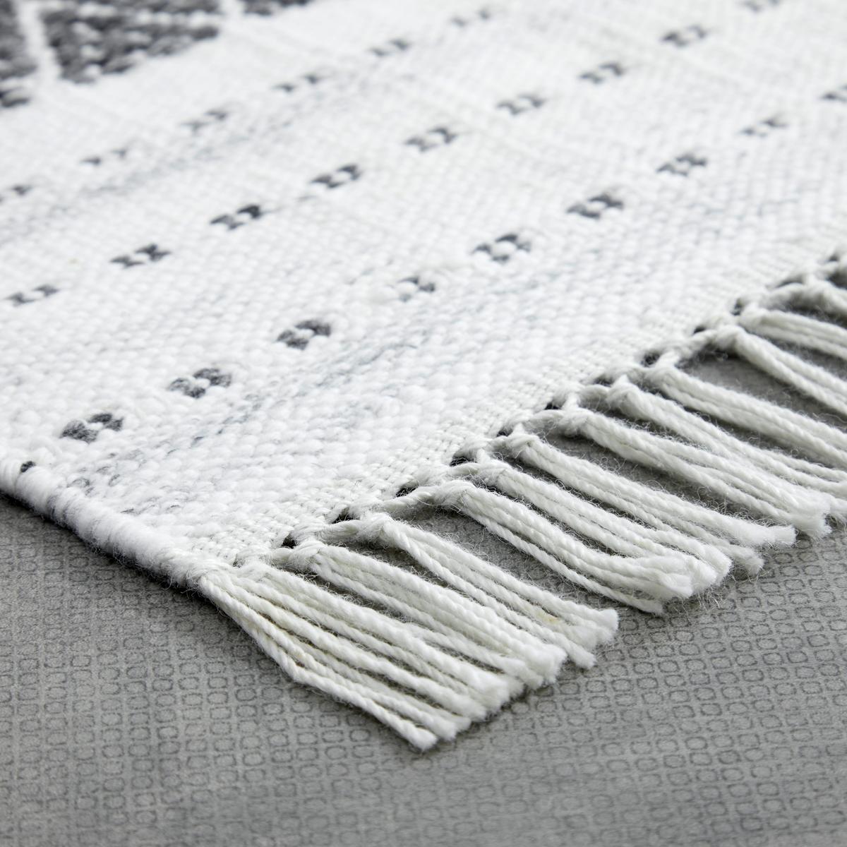 Kézi Szövésű Szőnyeg Geri - fekete/fehér, Modern, textil (120/170cm) - Modern Living