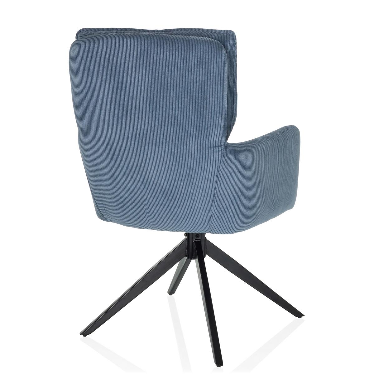 Naslanjač Tarugo, Modra - modra/črna, Moderno, kovina/tekstil (58/94/60cm) - MID.YOU