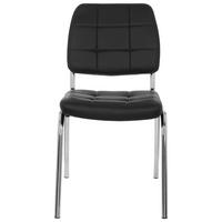 Konferenčni Stol Piceno V, Črna - barve kroma/črna, Moderno, kovina/tekstil (46/87/50cm) - MID.YOU