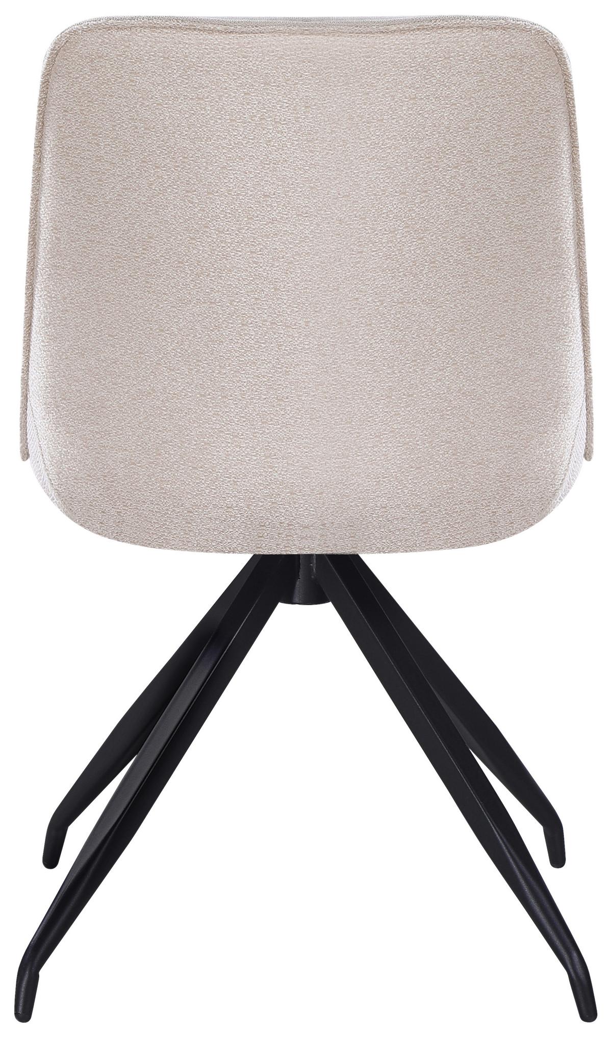 Stuhl Nova Beige - Beige/Schwarz, MODERN, Textil/Metall (51/85/61cm) - Premium Living