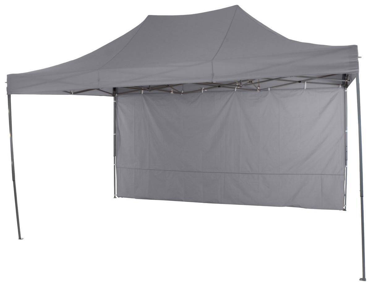 Pavillon 450x300 cm mit Seitenteilen - Grau, KONVENTIONELL, Textil (450/330/300cm) - Siena Garden