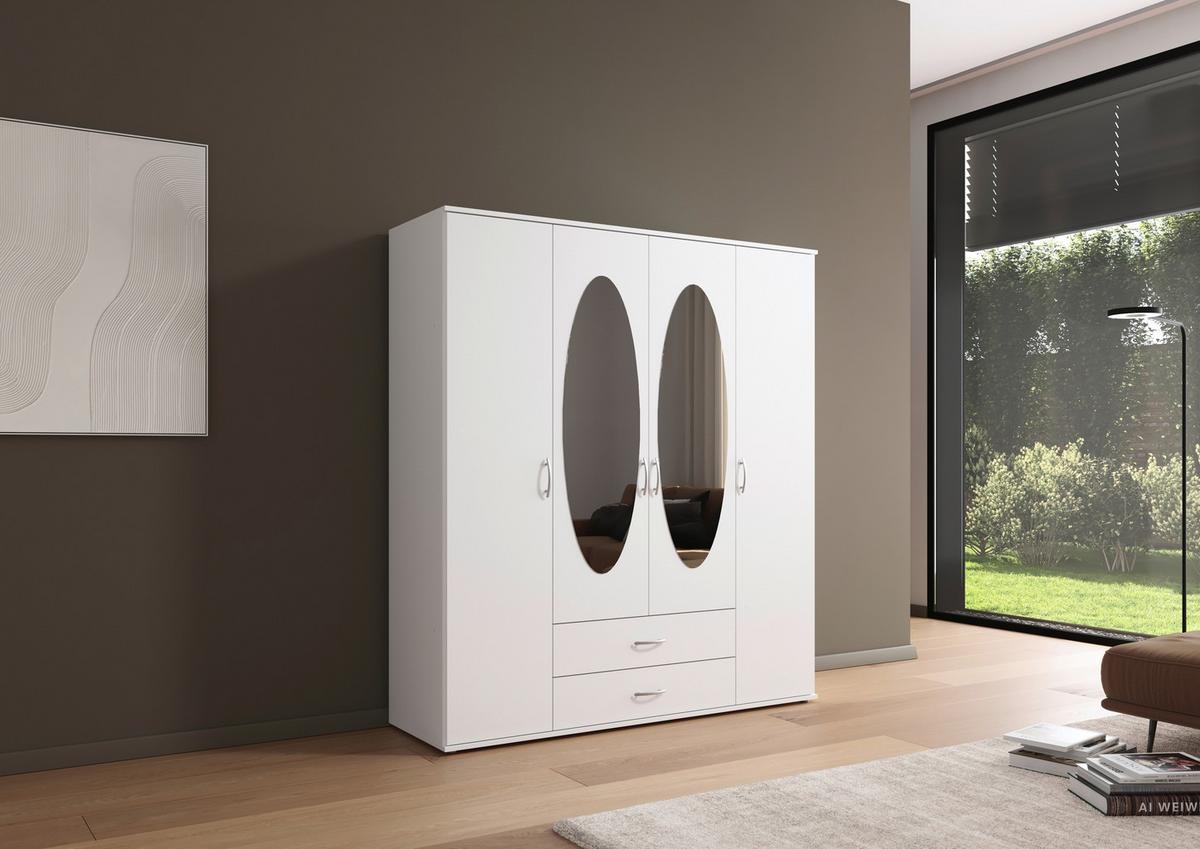Ormar Za Odjeću Paul - bijela/boje aluminija, Konvencionalno, drvni materijal/plastika (168/188/52cm) - Modern Living