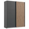 DULAP USI CULISANTE ANDORRA - culoare lemn stejar/grafit, Konventionell (200/218/65cm) - Premium Living