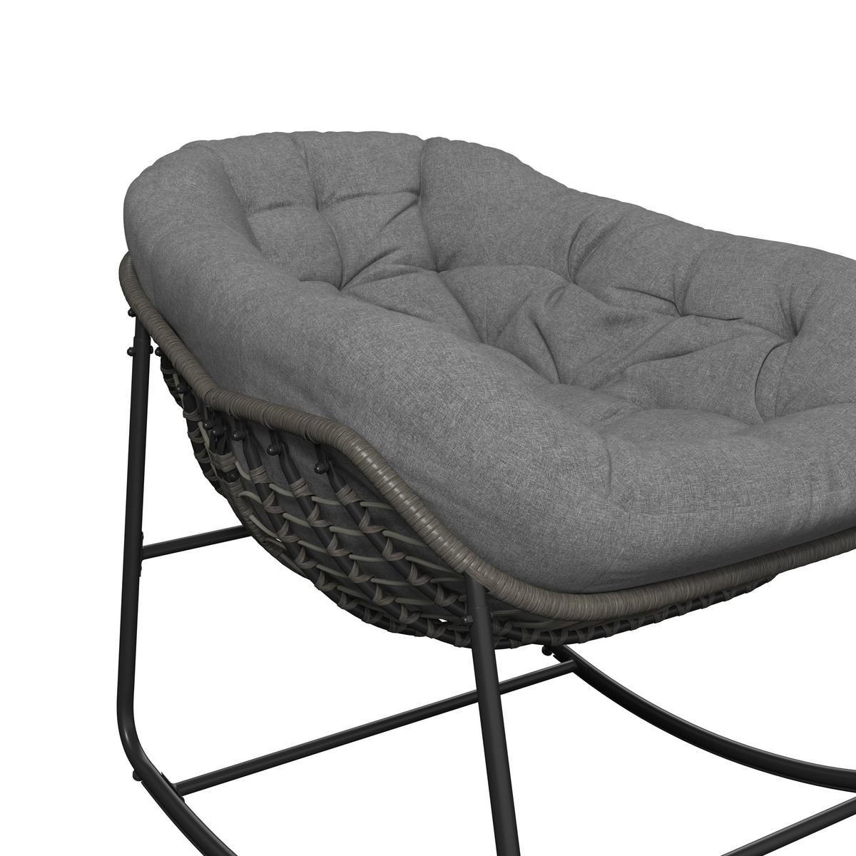 Vrtni Gugalnik Alicante, Siva - temno siva/siva, Basics, kovina/umetna masa (95/80/111cm) - Mömax