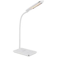 Namizna Led-svetilka Hekla, S Sijalko - barve kroma/bela, Basics, umetna masa (29/16/56cm) - Globo