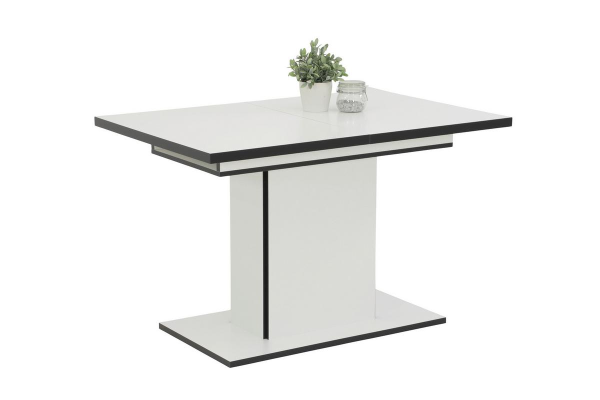 ESSTISCH ALICE II T - Schwarz/Weiß, MODERN, Holzwerkstoff (80/120-160/76cm) - P & B