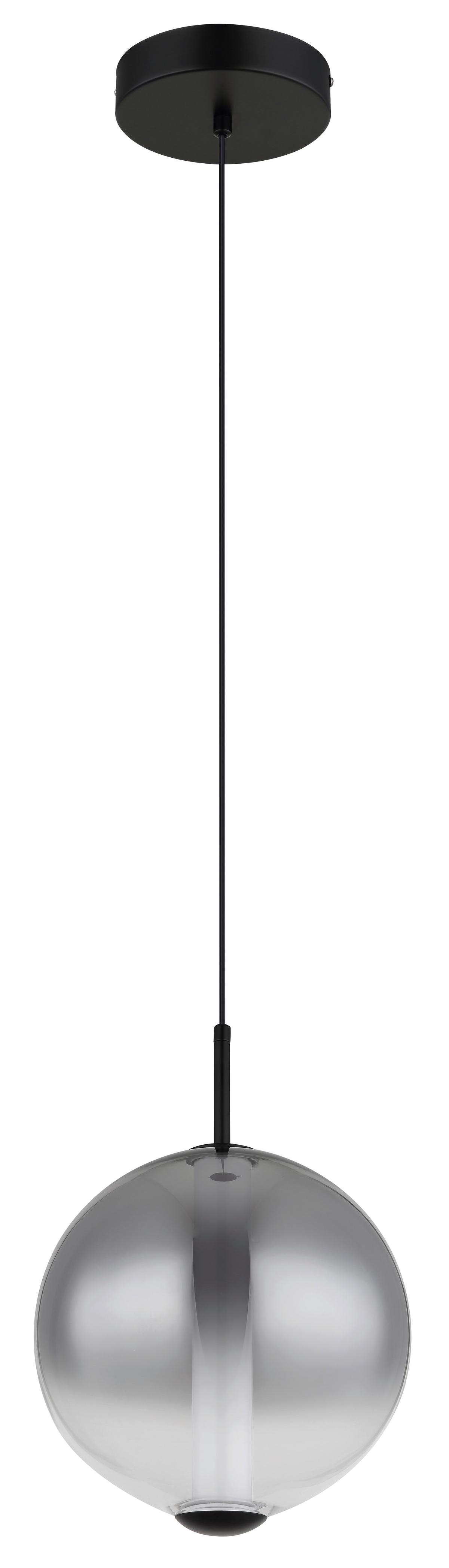 LED-HÄNGELEUCHTE 15798H LACY - Weiss/Schwarz, Konventionell, Glas/Kunststoff (25/120cm) - Globo