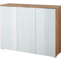 SZAFKA NA BUTY GW-TELDE - kolor dębowy/biały, Konventionell, materiał drewnopochodny/tworzywo sztuczne (134/105/40cm) - Xora
