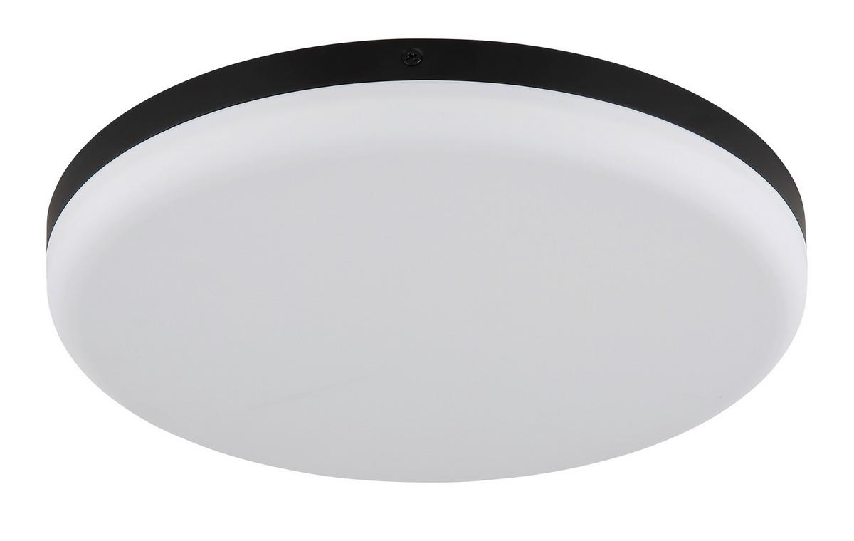 LED-DECKENLEUCHTE 12387-24 MATTHEW - Weiss/Schwarz, Konventionell, Kunststoff (30/5cm) - Globo