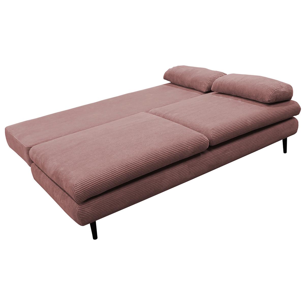 Canapea extensibila FIORE - roz antic, Design, textil (202/85/99cm) - Modern Living