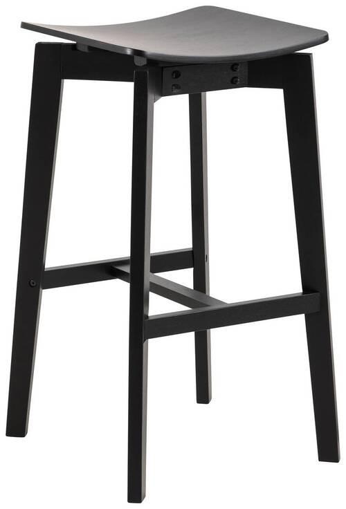 Barhocker Rocky in Schwarz - Schwarz, Design, Holz (44,5/76/44,5cm) - Mömax