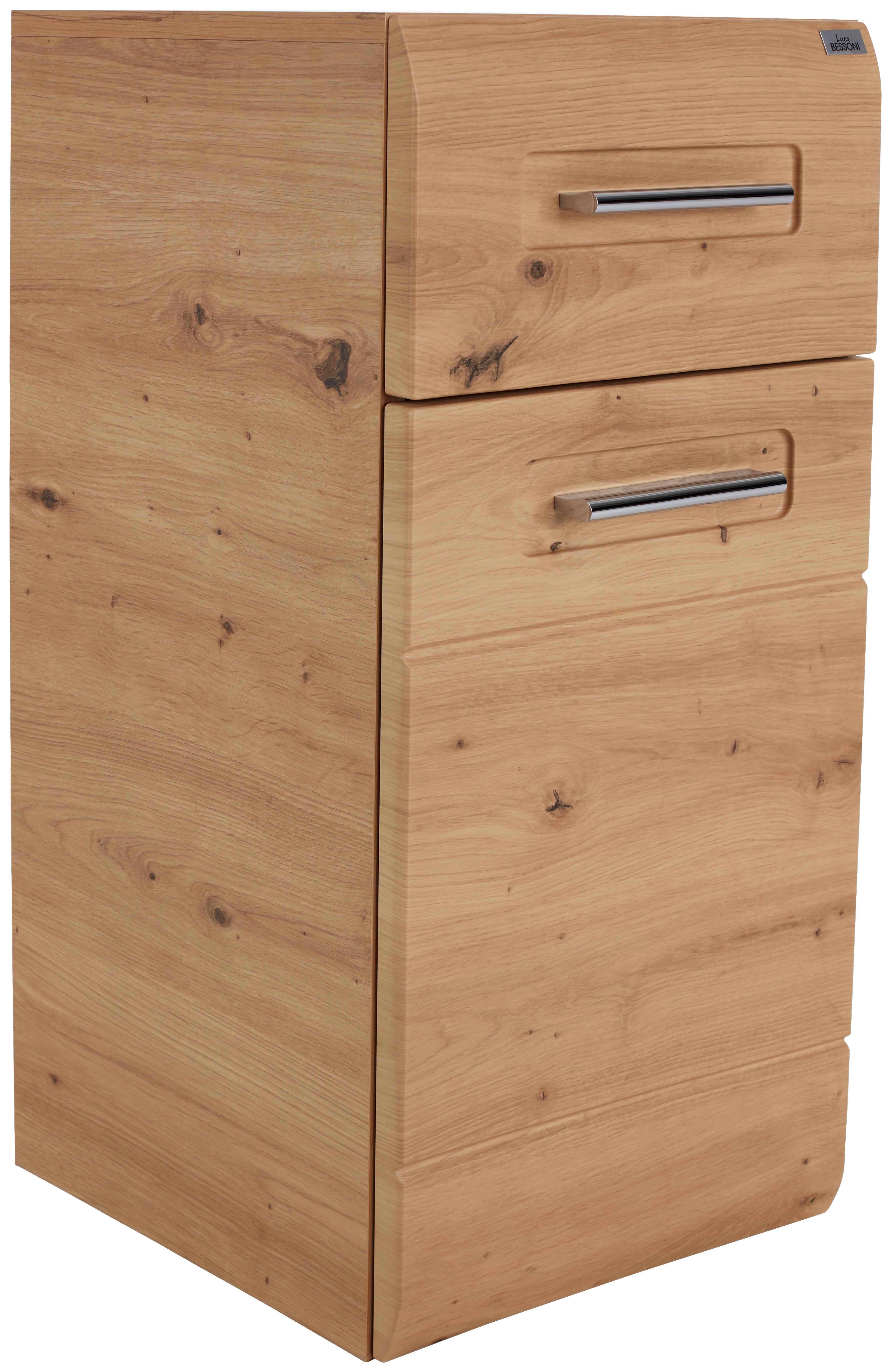 Spodnja Omarica Avensis 302 - barve kroma/barve hrasta, Moderno, kovina/leseni material (35/72/33cm) - Mömax