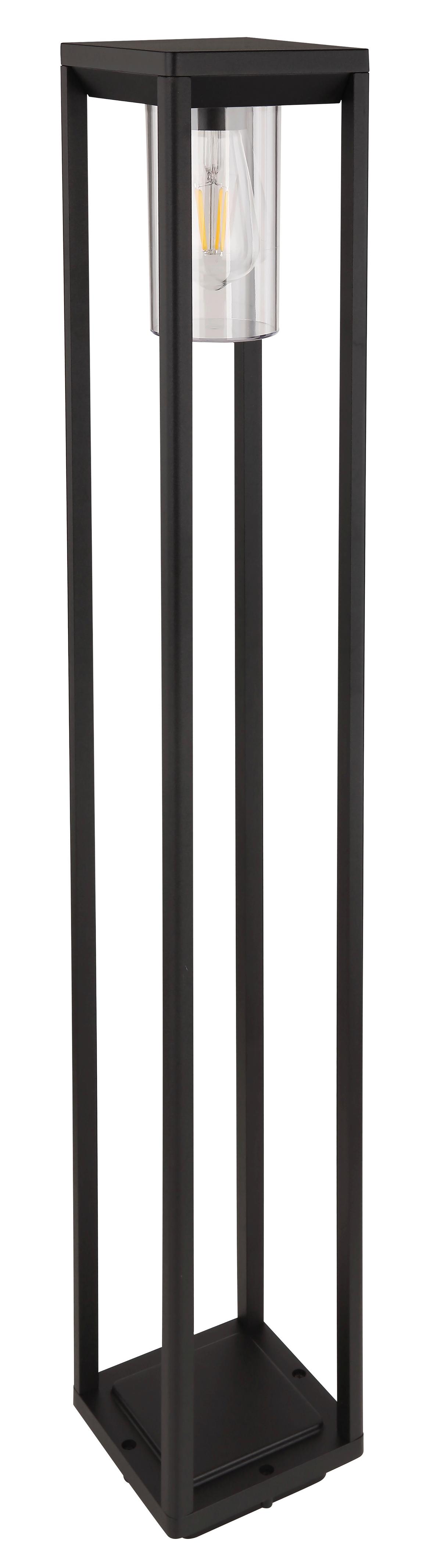Zunanja Stoječa Svetilka 3135s4 Candela - črna/prozorno, Basics, kovina/umetna masa (15/15/100cm) - Globo