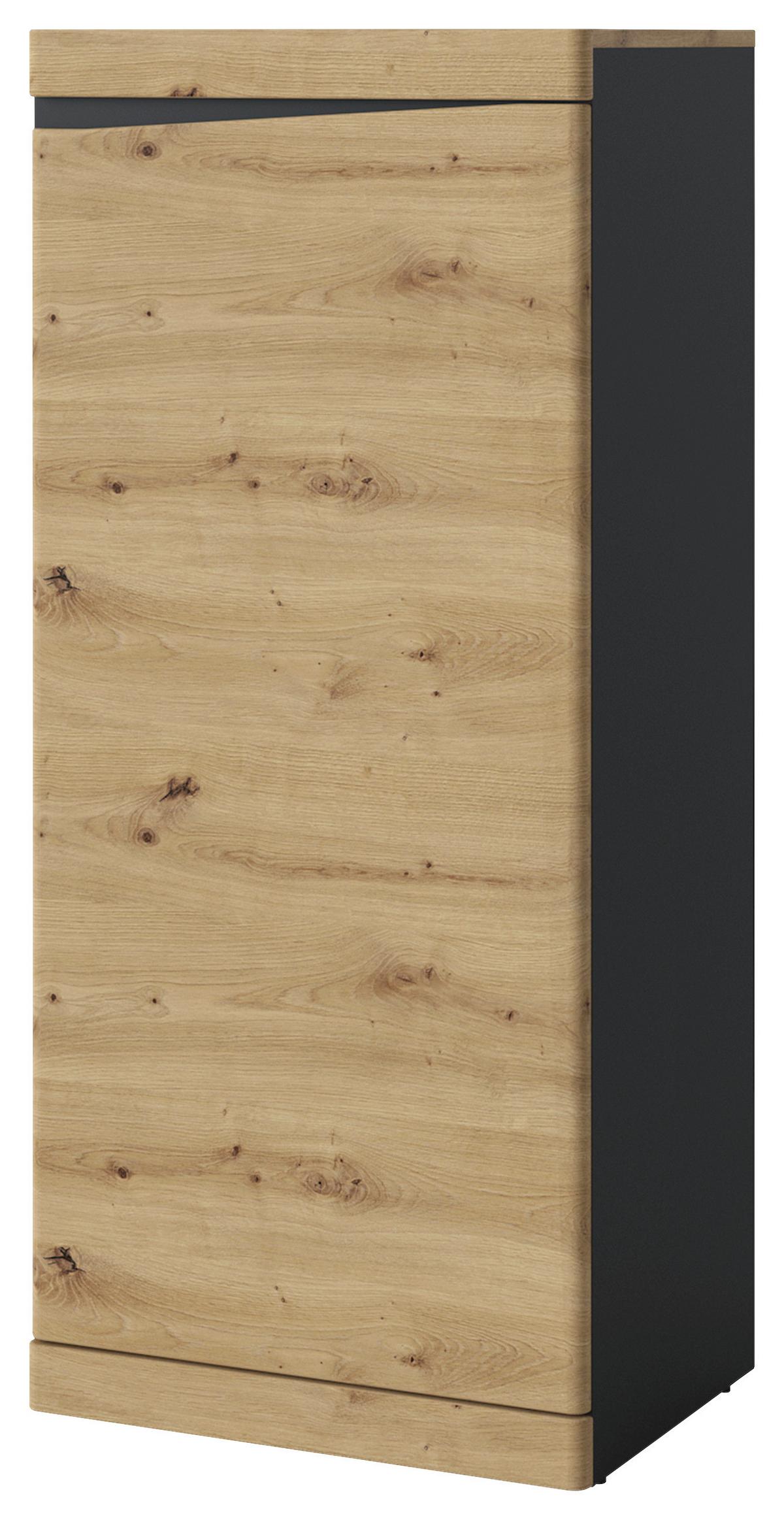 Komoda Turino, Antracit, Barva Hrasta - antracit/hrast artisan, Trend, umetna masa/leseni material (54/122,8/39,9cm)