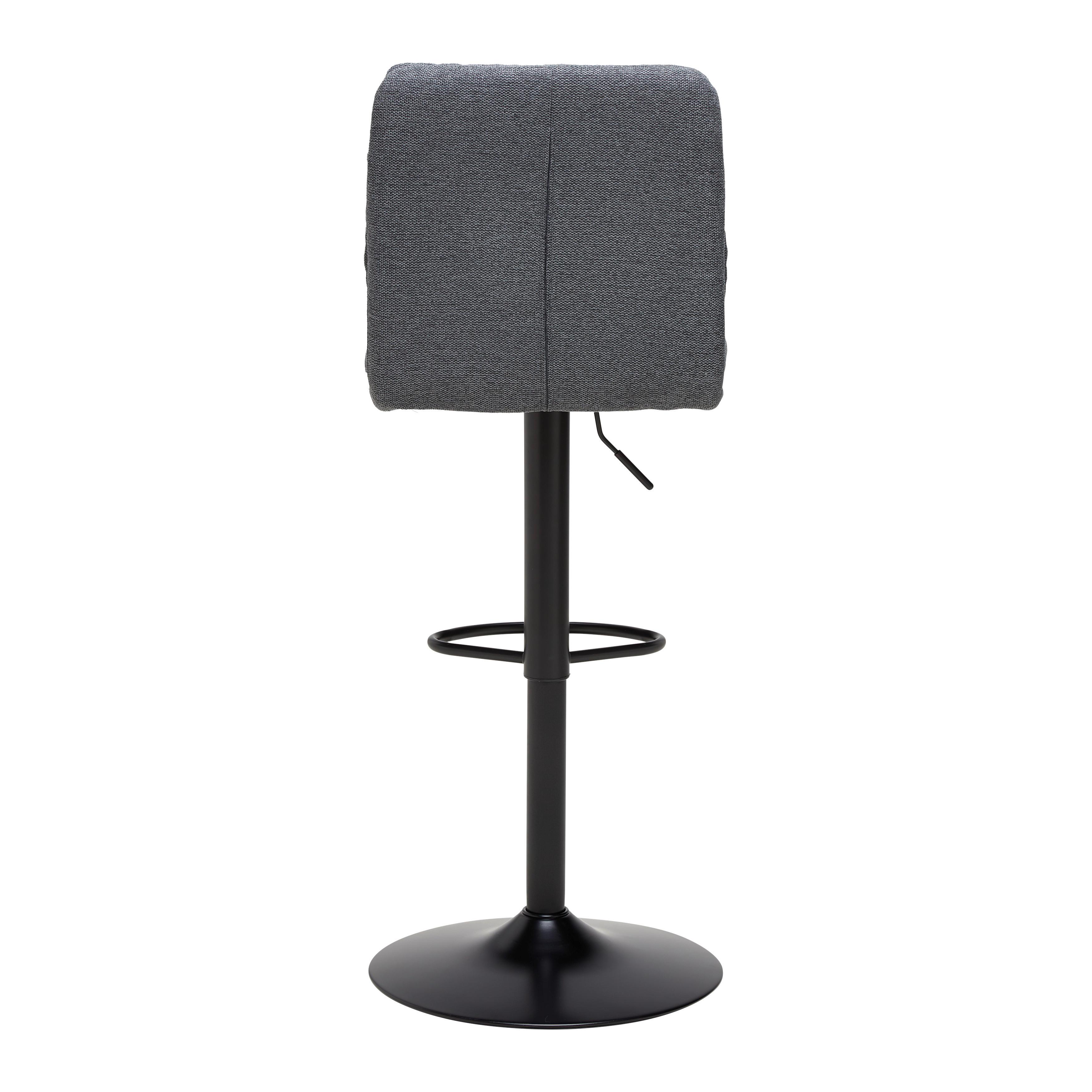 Barhocker Jona Schwarz - Schwarz, Modern, Holz/Textil (42/98-120/53cm) - Mömax