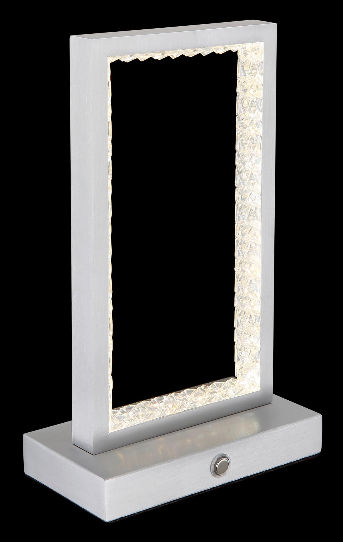 LED-Tischleuchte Samega Klar max. 3 Watt - Klar, Design, Kunststoff/Metall (14/7,5/23cm) - Globo