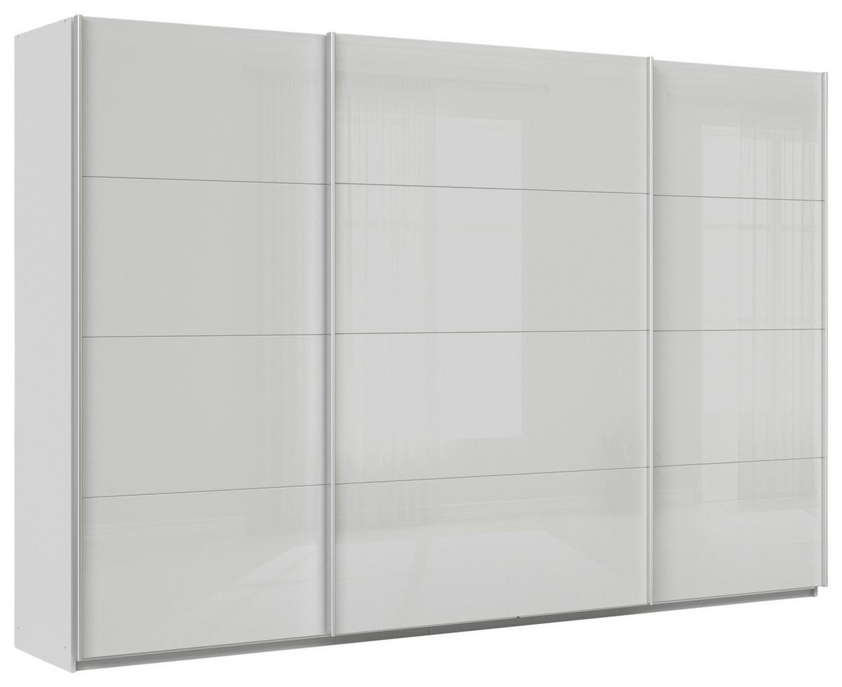 Ormar S Kliznim Vratima Feldkirch - siva visoki sjaj/svijetlo siva, Moderno, staklo/drvni materijal (315/210/62cm) - Modern Living