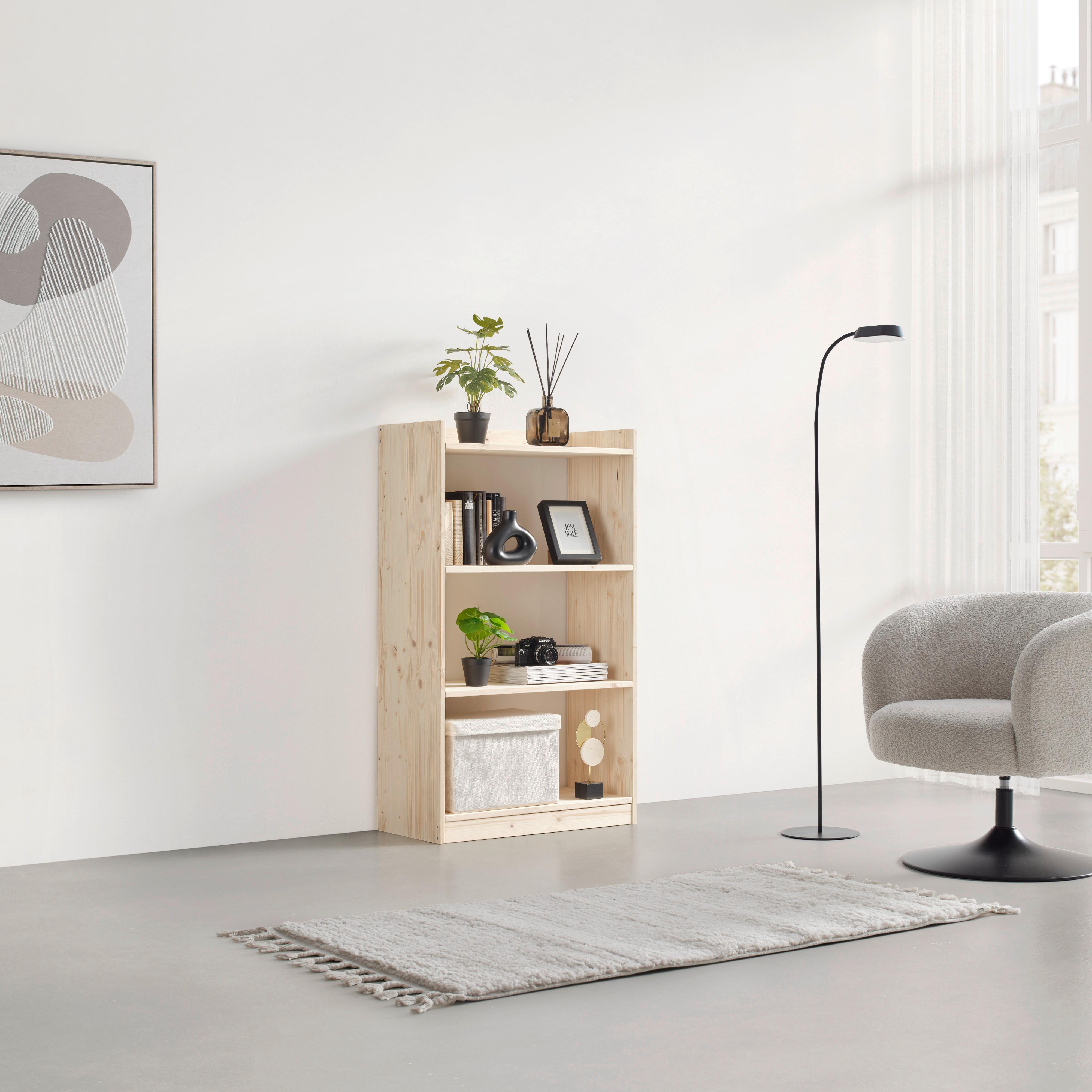 Regal Woody Naturfarben - Naturfarben, Natur, Holz (70/115/32cm) - Based