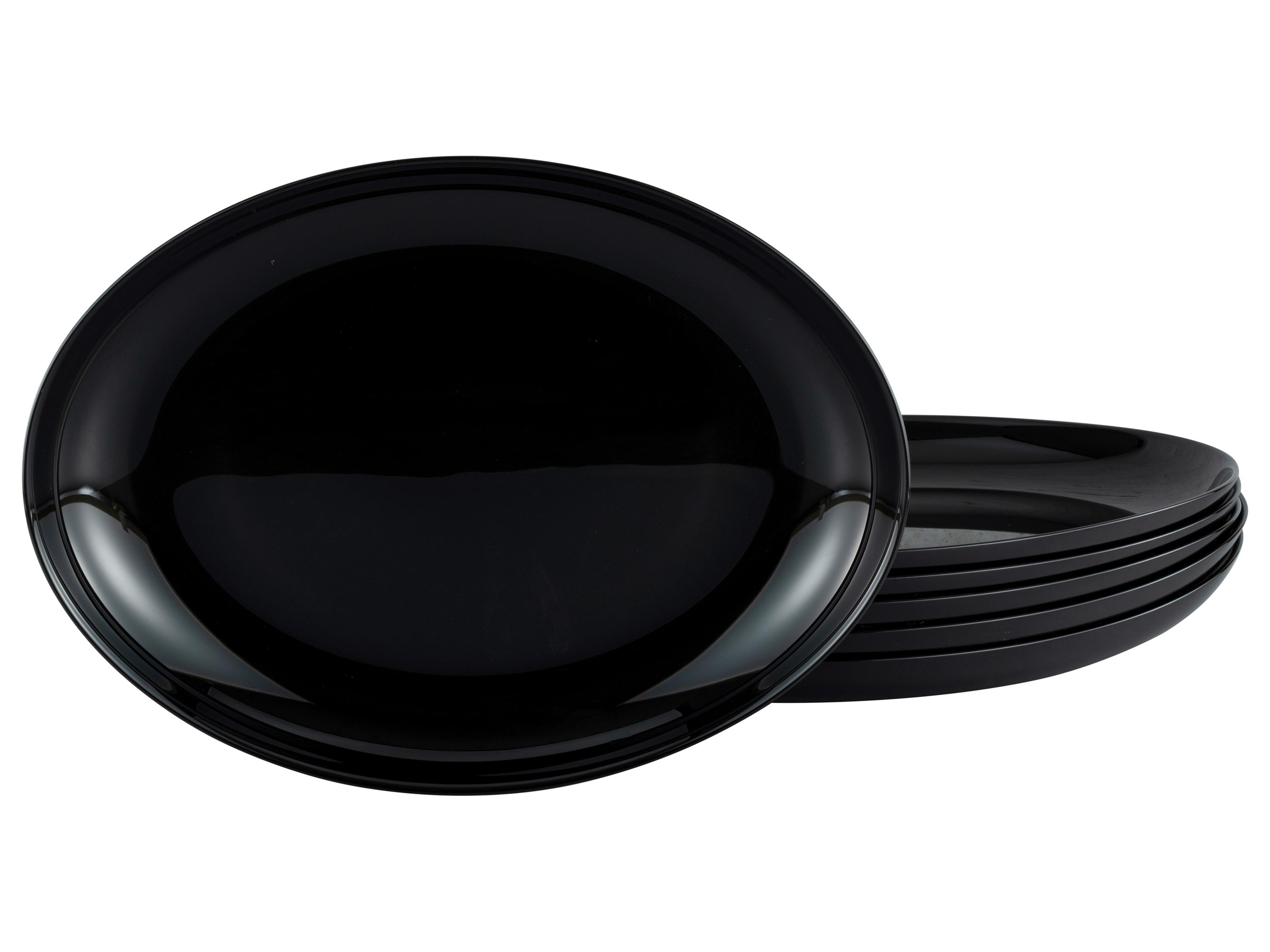 Set Krožnikov Za Žar Italien Party Black, 6-Delni - črna, steklo (33cm) - Creatable