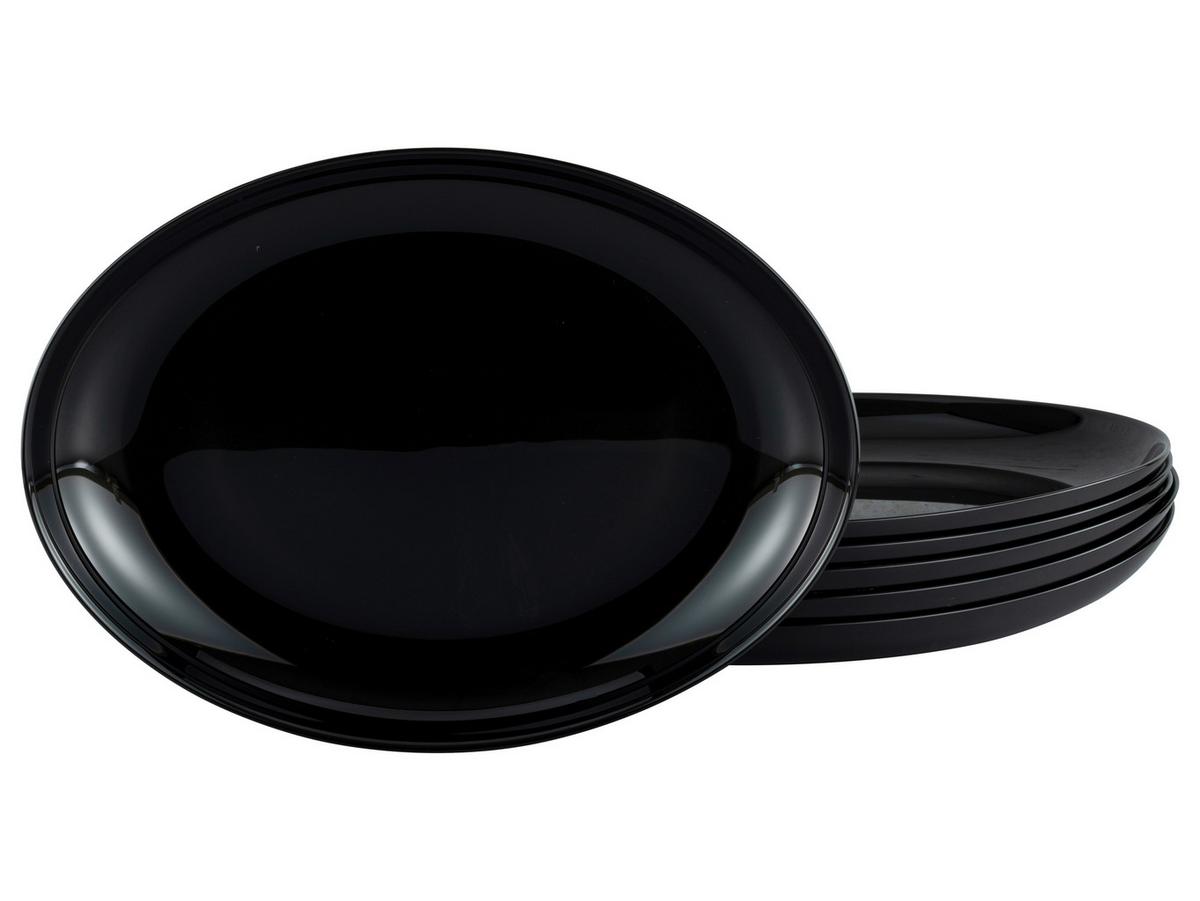 Set Krožnikov Za Žar Italien Party Black, 6-Delni - črna, steklo (33cm) - Creatable