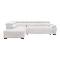 Kutna Garnitura Gremio - sivo-bijela/crna, Moderno, tekstil/plastika (206/283cm) - Modern Living