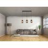HÄNGLAMPA JIRMI - svart/guldfärgad, Modern, metall/glas (81/15,5/120cm) - Premium Living