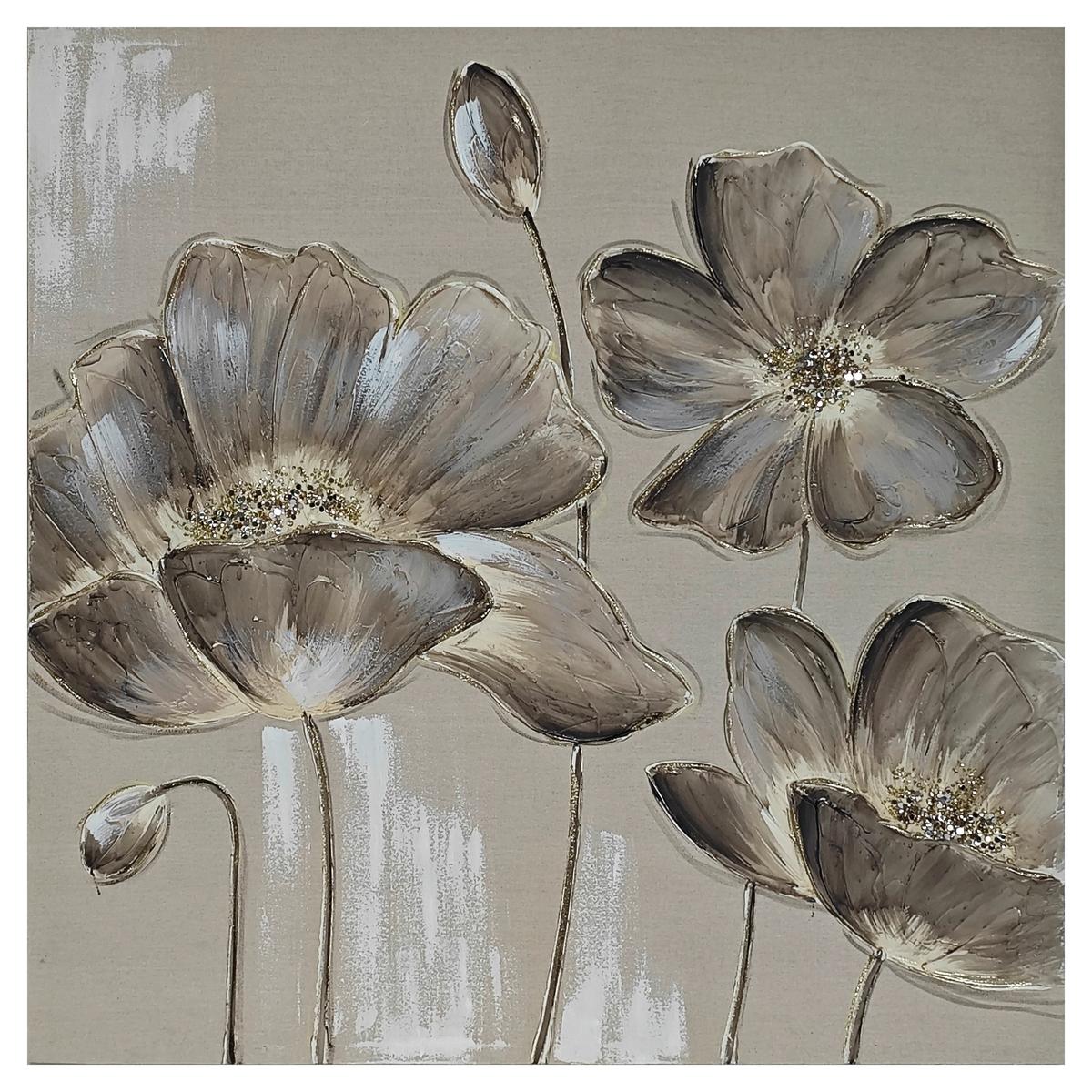 Tablou Alix cca. 100x100 cm - maro, Modern, lemn/textil (100/100/3cm) - Mömax