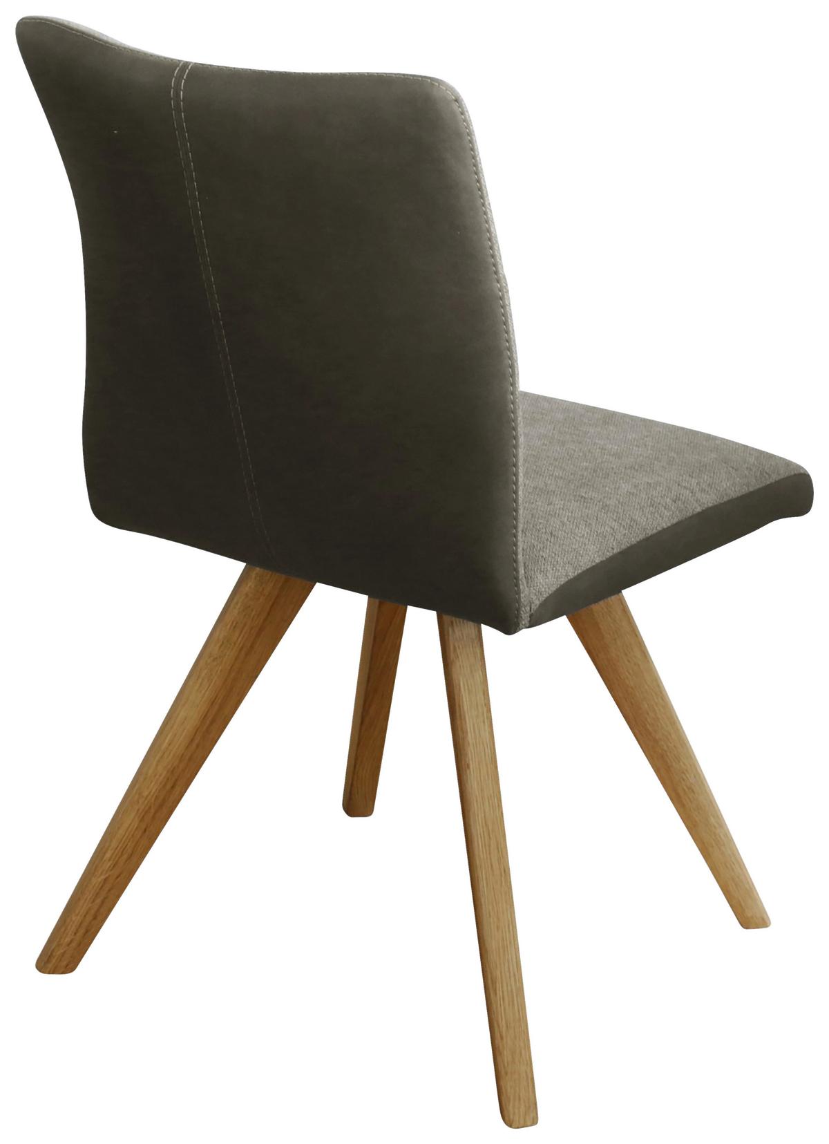 KRZESŁO ROM - kolor dębowy/beżowy, Konventionell, drewno/tkanina (51,5/87,5/63cm) - Linea Natura