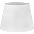 Leuchtenschirm Puse in Weiß - Weiß, ROMANTIK / LANDHAUS, Textil/Metall (25-35/25cm) - Mömax modern living