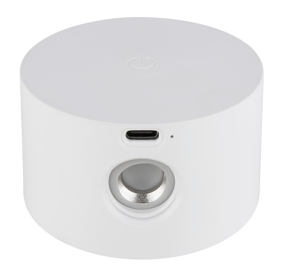 Akku-Tischleuchte Jorje Weiß max. 4,5 Watt - Weiß, KONVENTIONELL, Kunststoff/Metall (13/12/35cm) - Globo