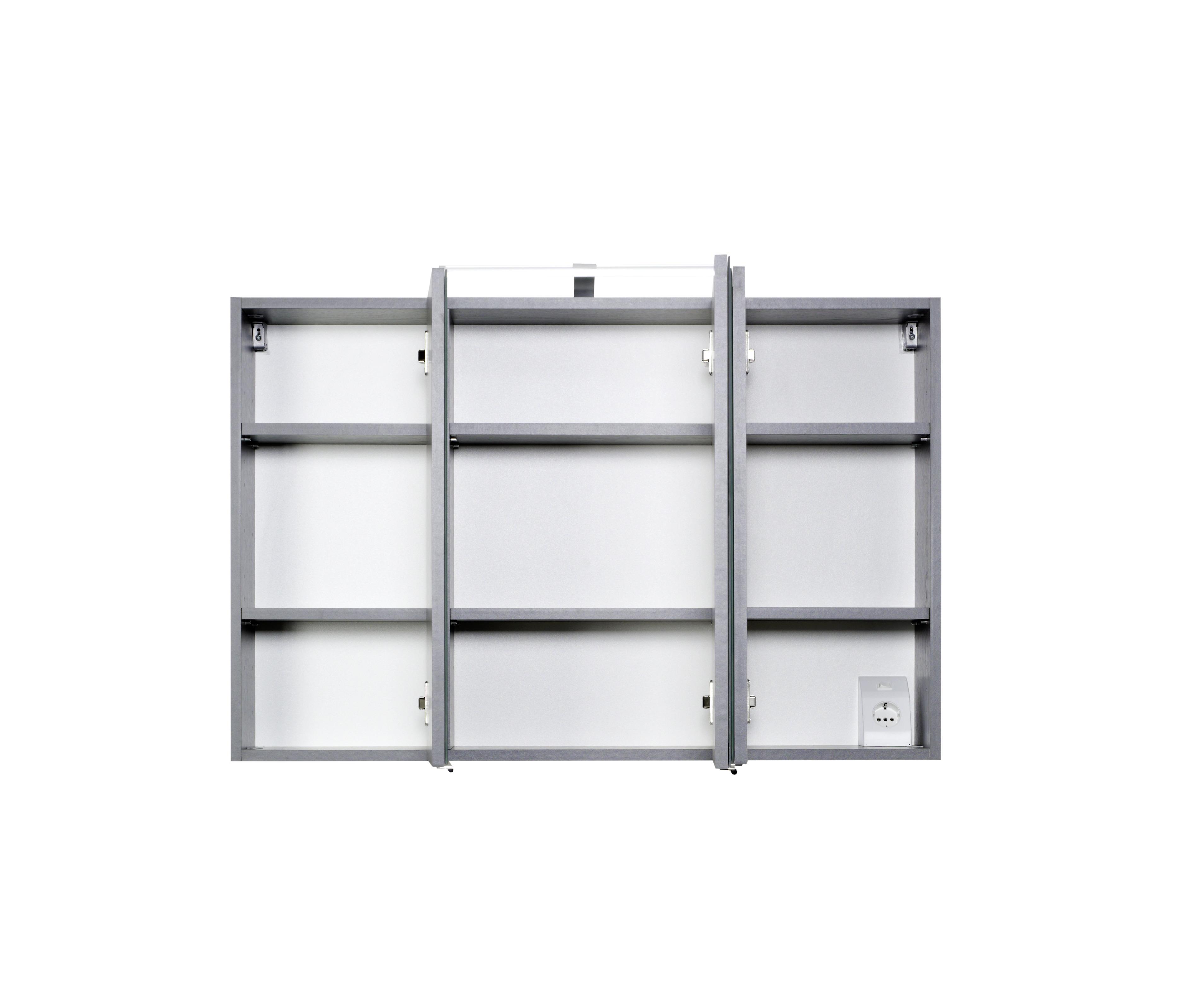 Tükrös Szekrény Florida - grafitszürke, Modern, faalapú anyag (100/64/20cm) - Premium Living