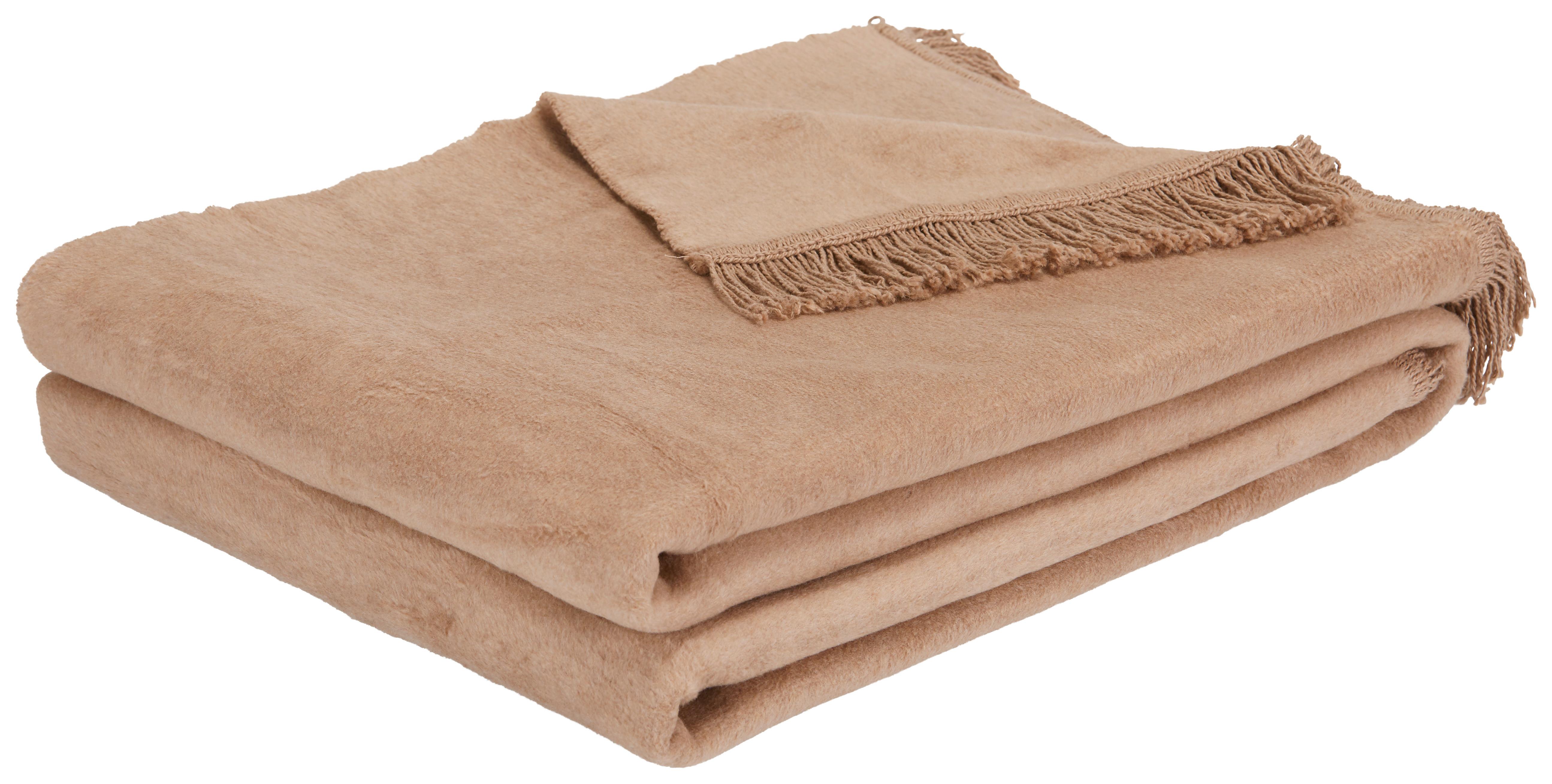 Wohndecke El Sol in Taupe ca. 150x200cm - Hellbraun, Textil (150/200cm) - Modern Living