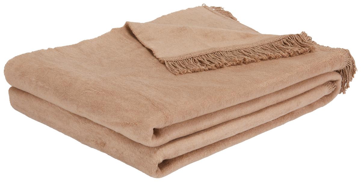 Pătură El Sol, cca. 150x200cm - maro deschis, textil (150/200cm) - Modern Living
